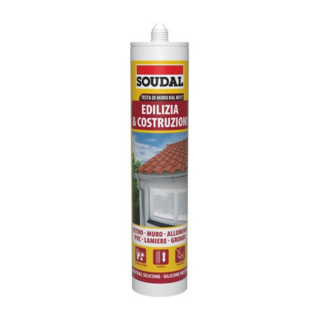 Silicone SOUDAL neutro ml.300 Testa di moro RAL 8017